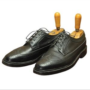 Florsheim Imperial Shell Cordovan 5 Nail Wingtips Brogue Mens 8 D Black Leather